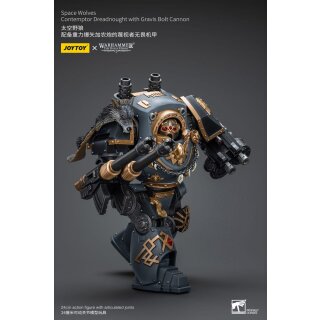 Warhammer The Horus Heresy Actionfigur 1/18 Space Wolves Contemptor Dreadnought with Gravis Bolt Cannon 12 cm