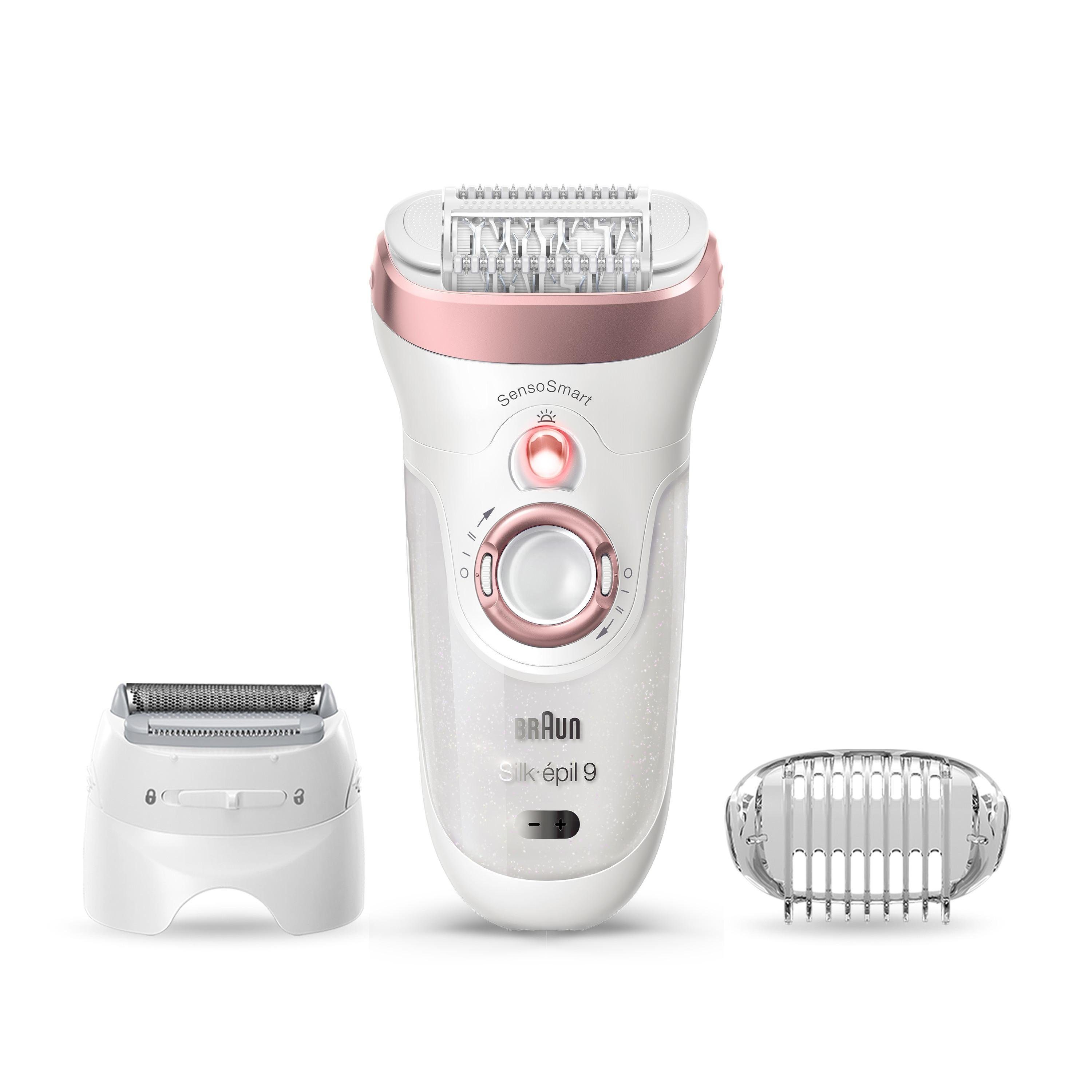 Braun Epilierer Silk-épil 9 9-720 SensoSmart, Aufsätze: 3 St., Wet & Dry