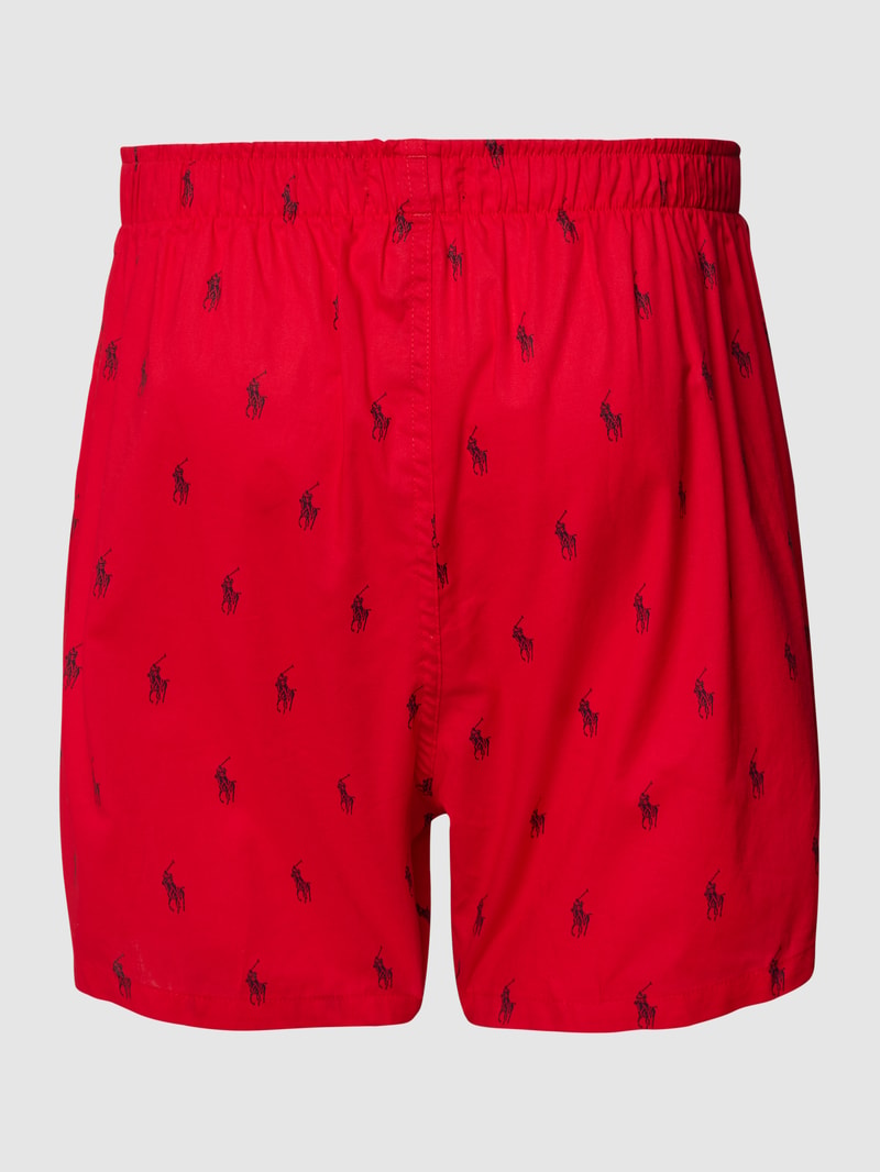 Boxershorts mit Allover-Muster im 3er-Pack in rot