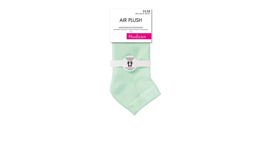 Hudson Damen Sneaker Socken mit anatomisch geformter Plüschsohle black