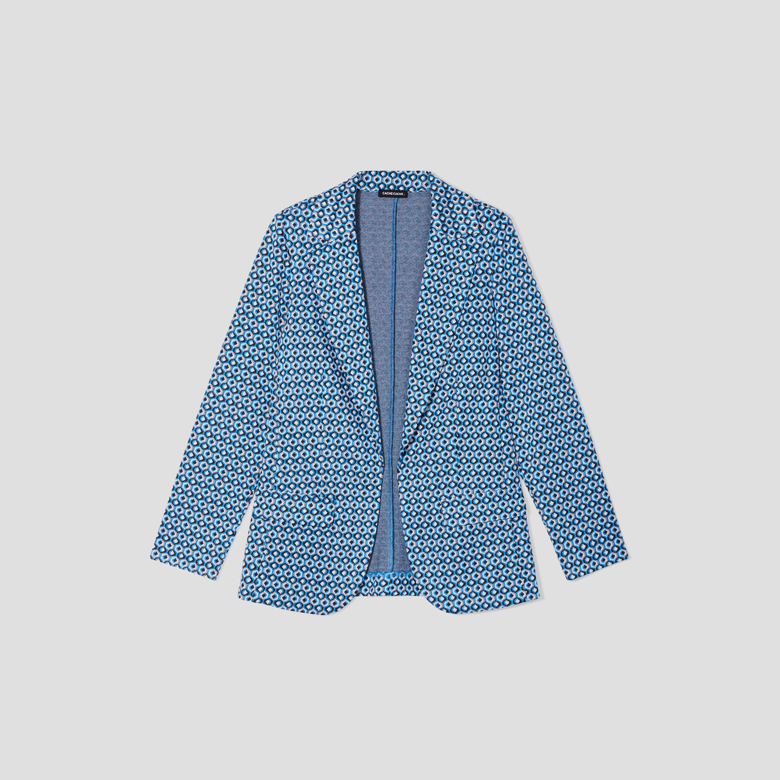 Veste blazer cintrée bleu femme | Cache Cache