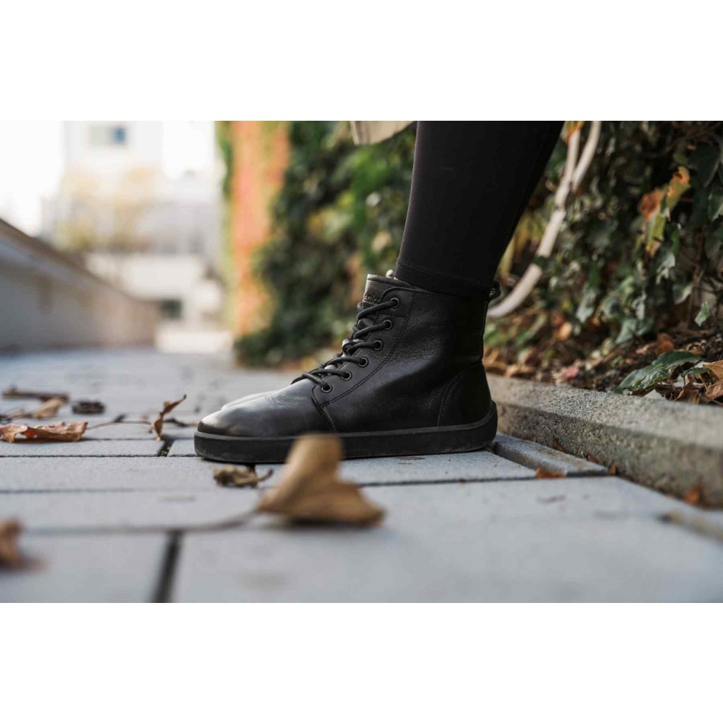 Be Lenka Atlas All Black Winter-Barfußschuhe
