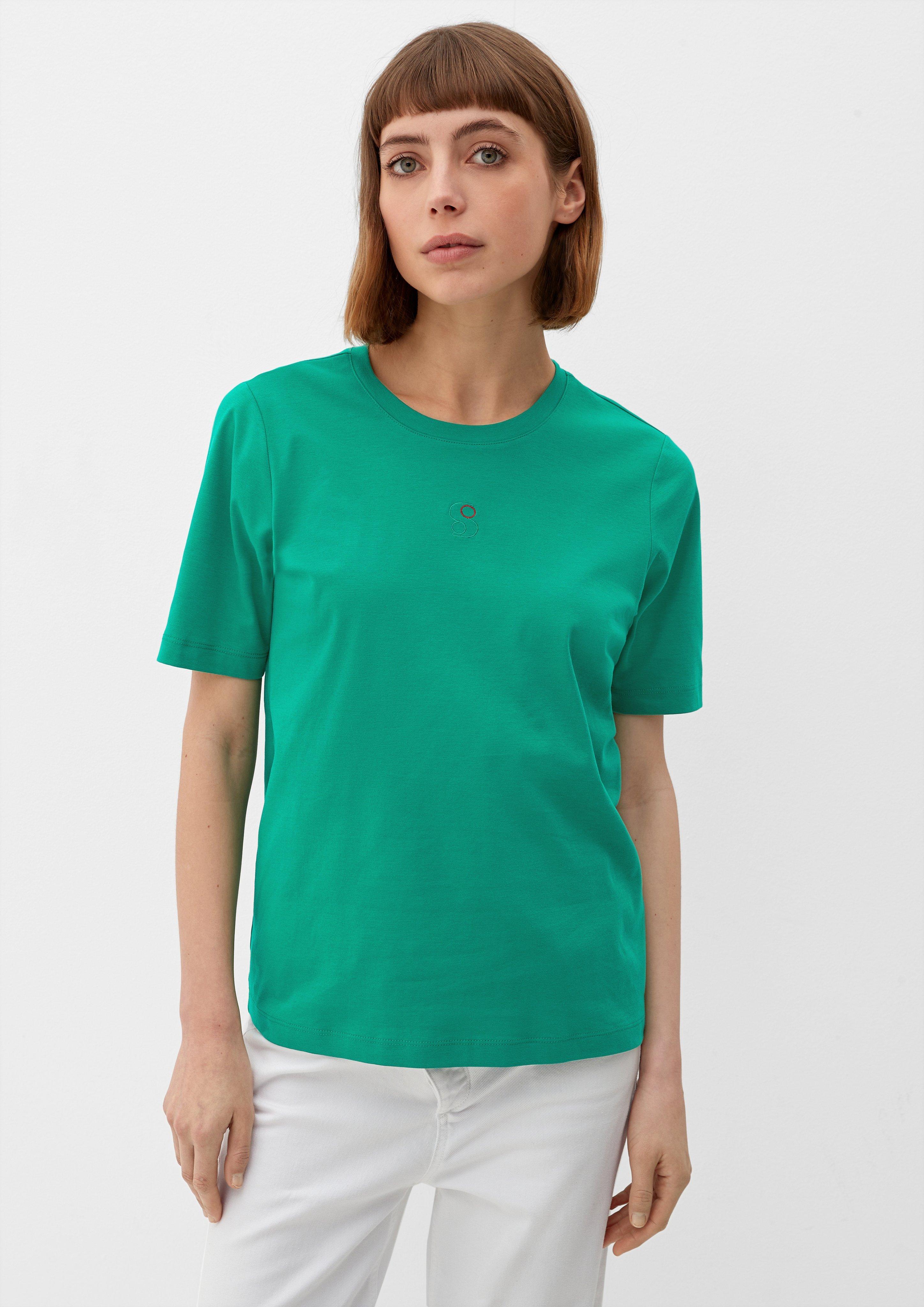 T-Shirt mit Logostickerei  2132978-7646