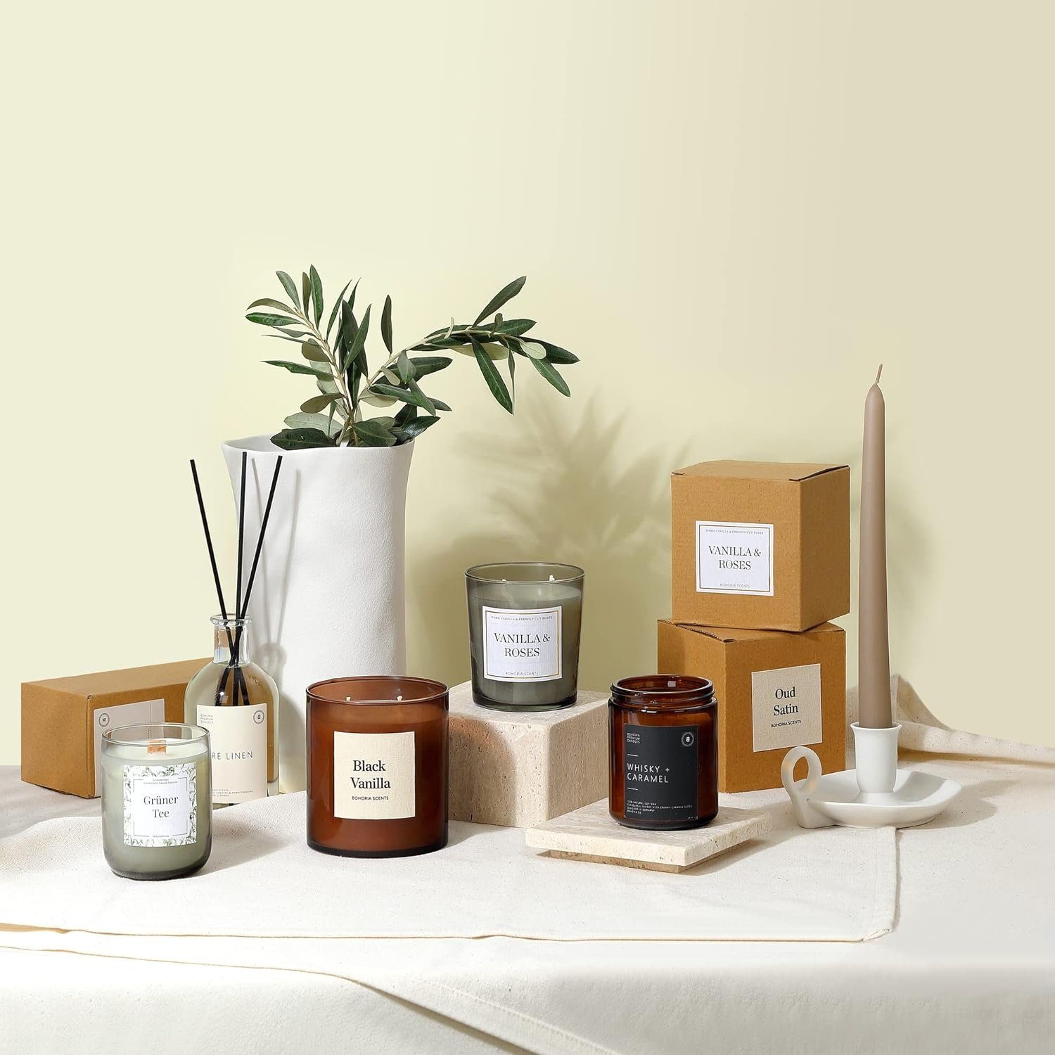 BOHORIA Duft-Set BOHORIA Raumduft mit Stäbchen, Raumduftstäbchen, Raumdiffuser, Pure Linen