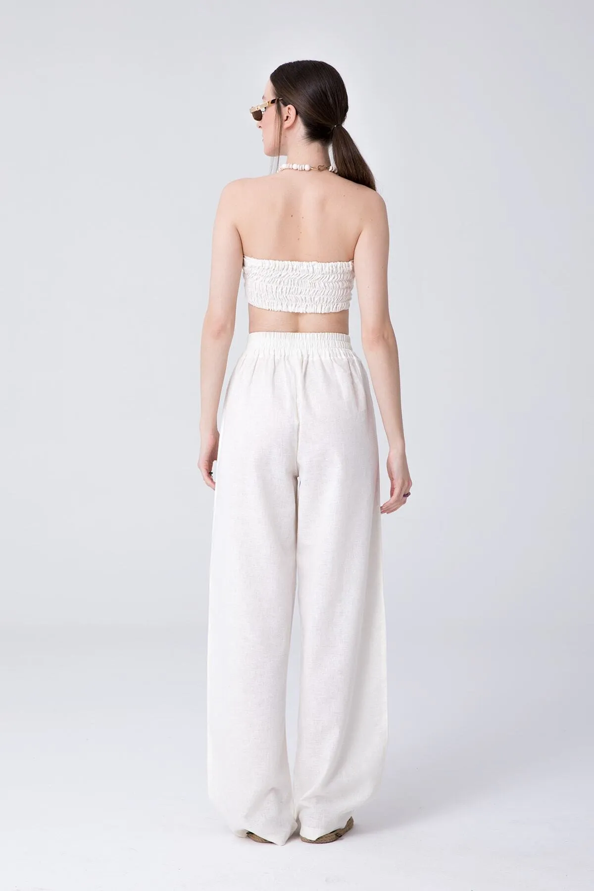 SHEISMONO  Hose - Ecru - Wide Leg