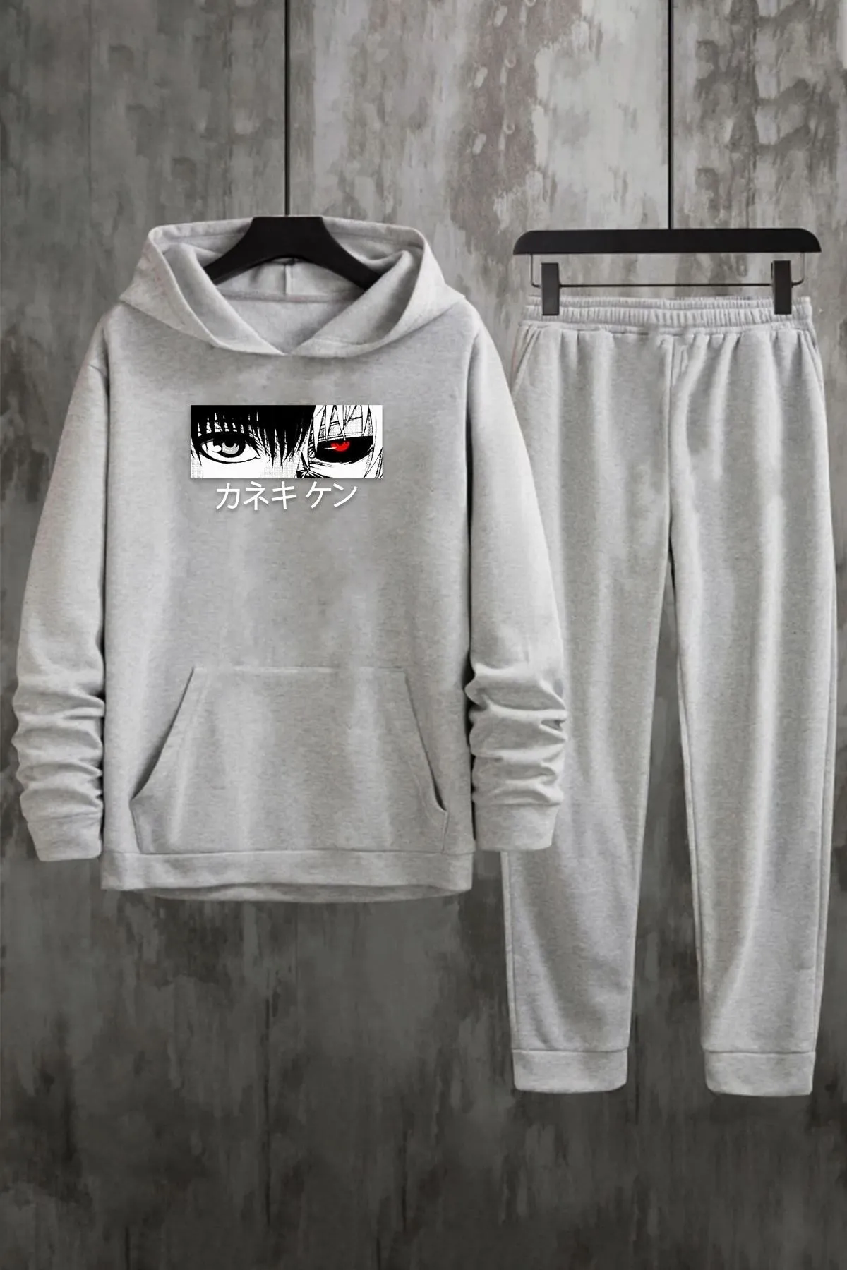 uyguntarz  Bedrucktes Unisex-Trainingsanzug-Set mit Ken Kaneki