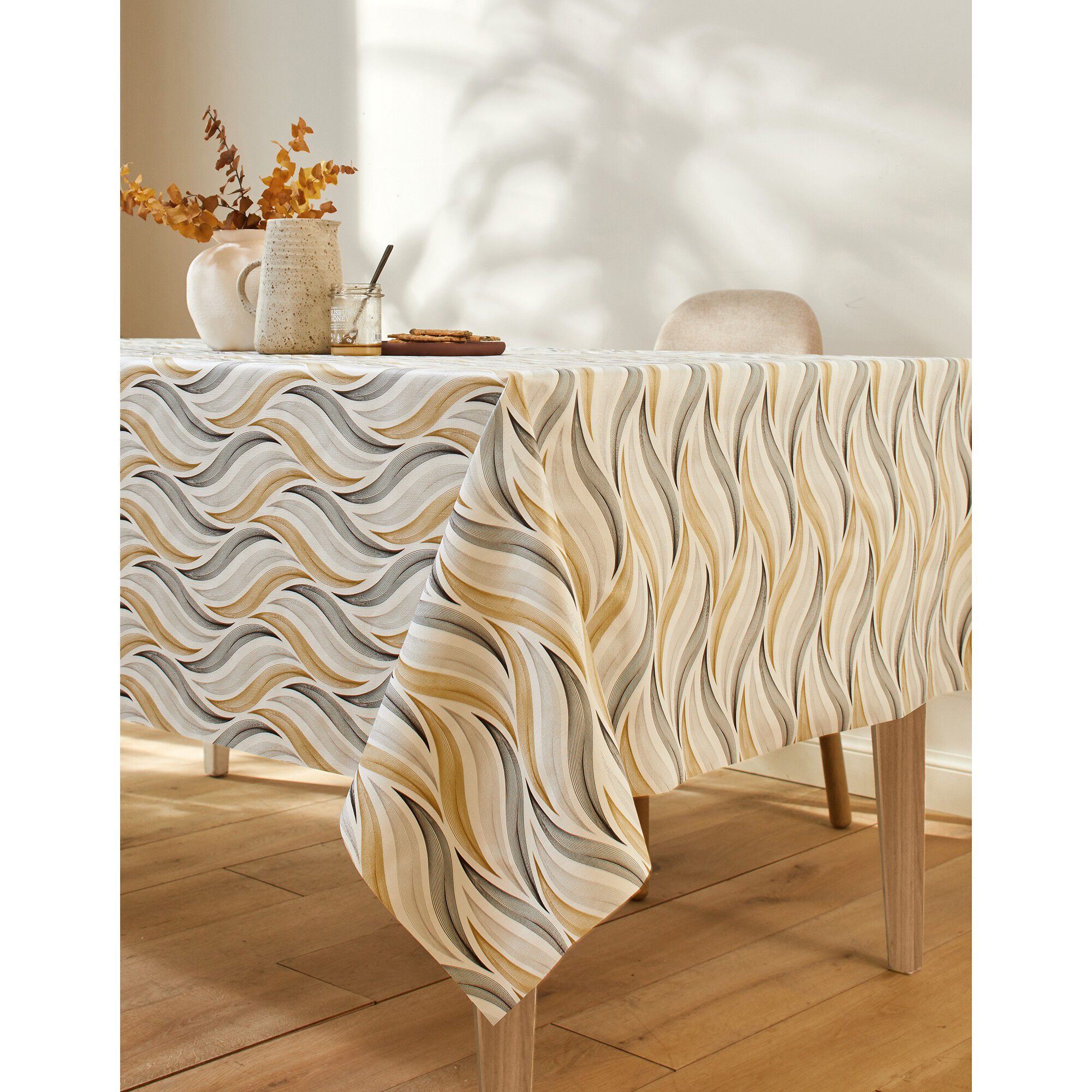 Nappe toile cirée imprimé Vague