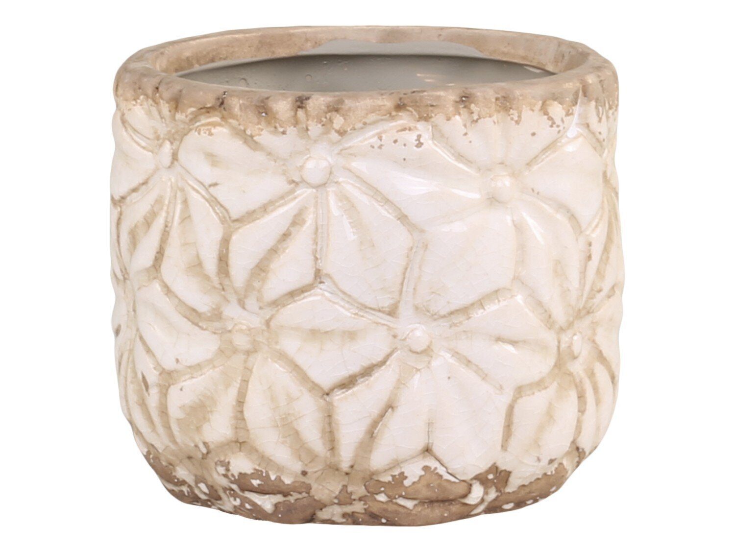 Chic Antique Blumentopf Colmar Blumenmotiv