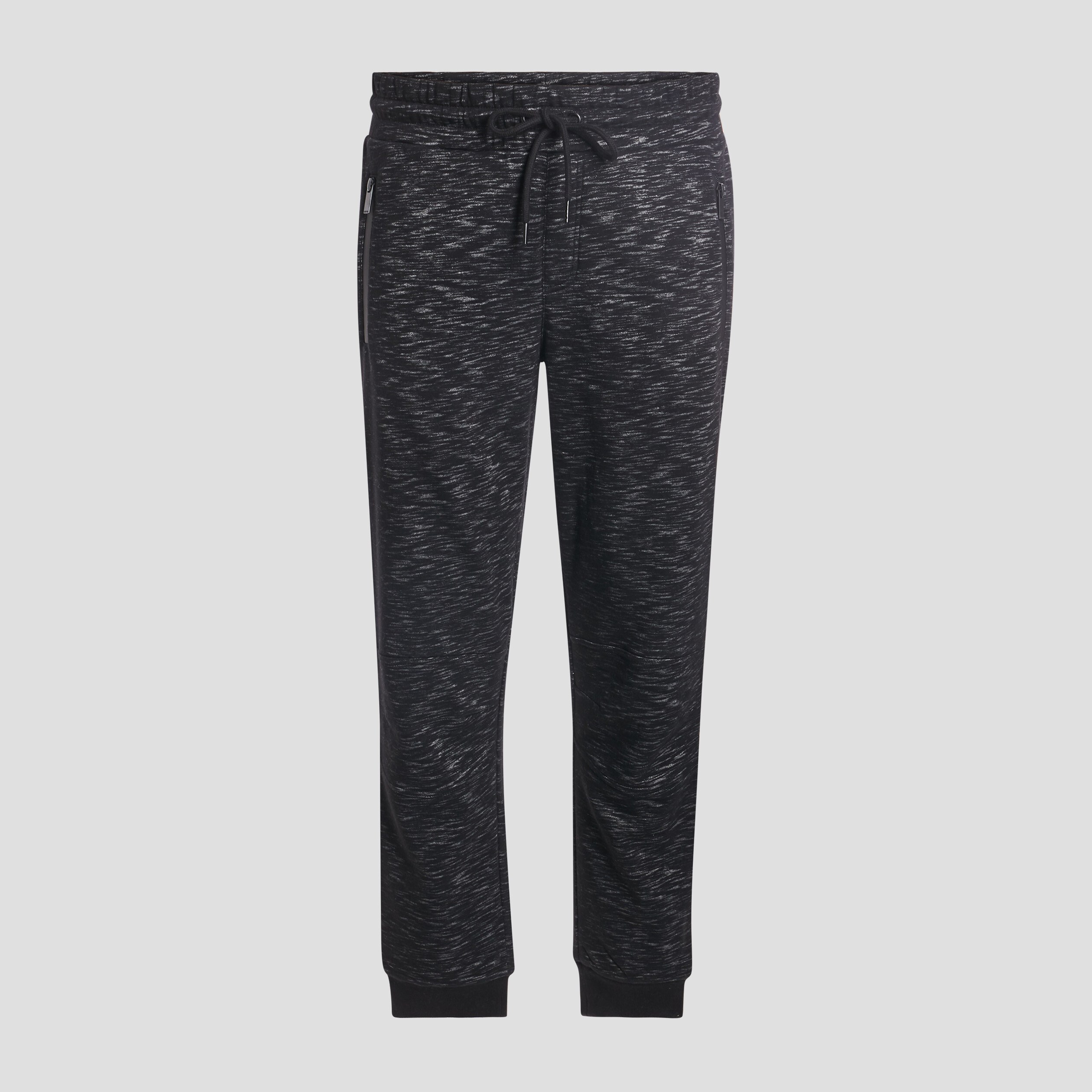 Pantalon jogging taille élastiquée noir homme | La Halle