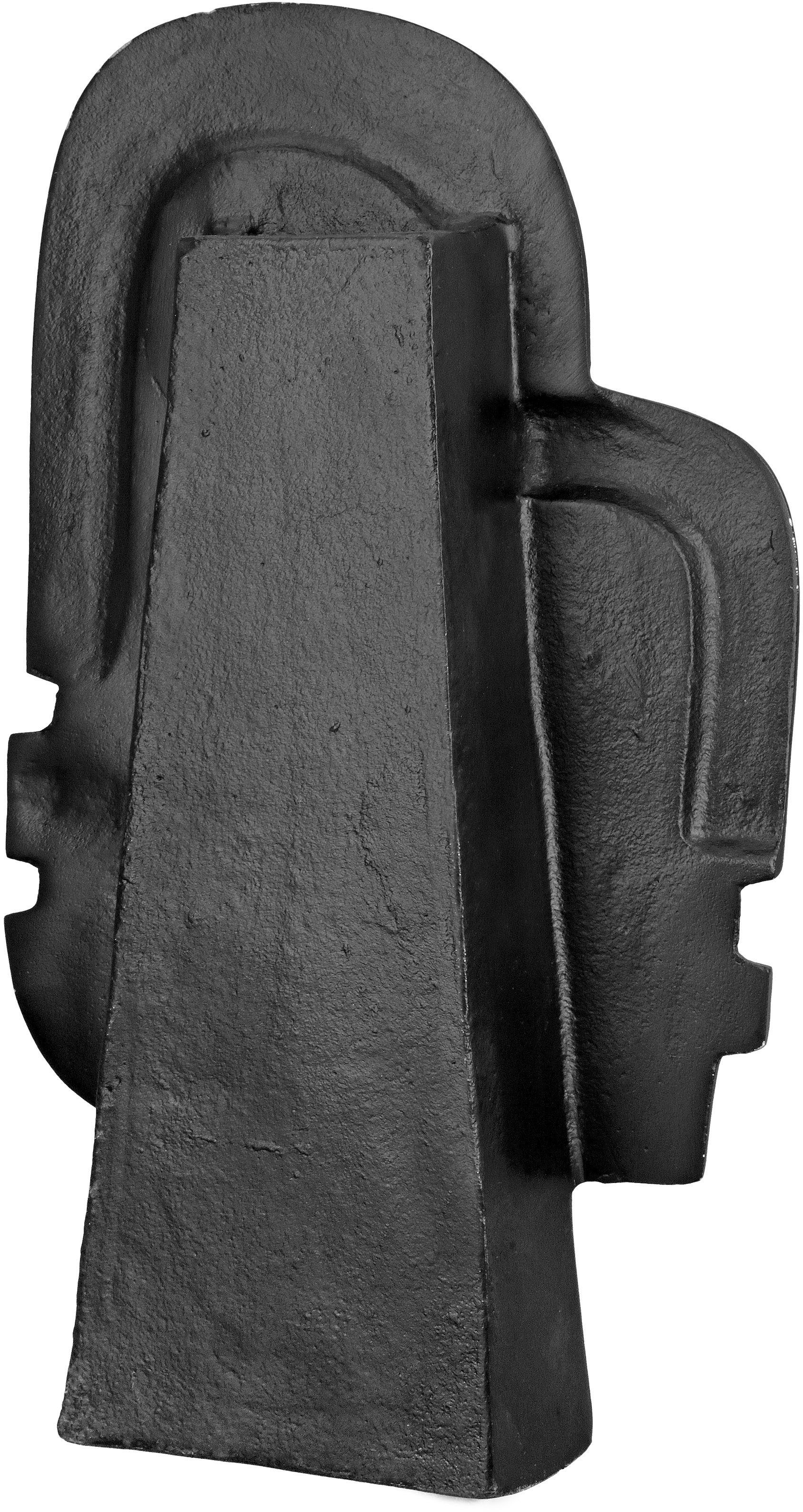 GILDE Dekovase Face (1 St), Vase aus Aluminium, Dekoobjekt, Höhe ca. 36 cm