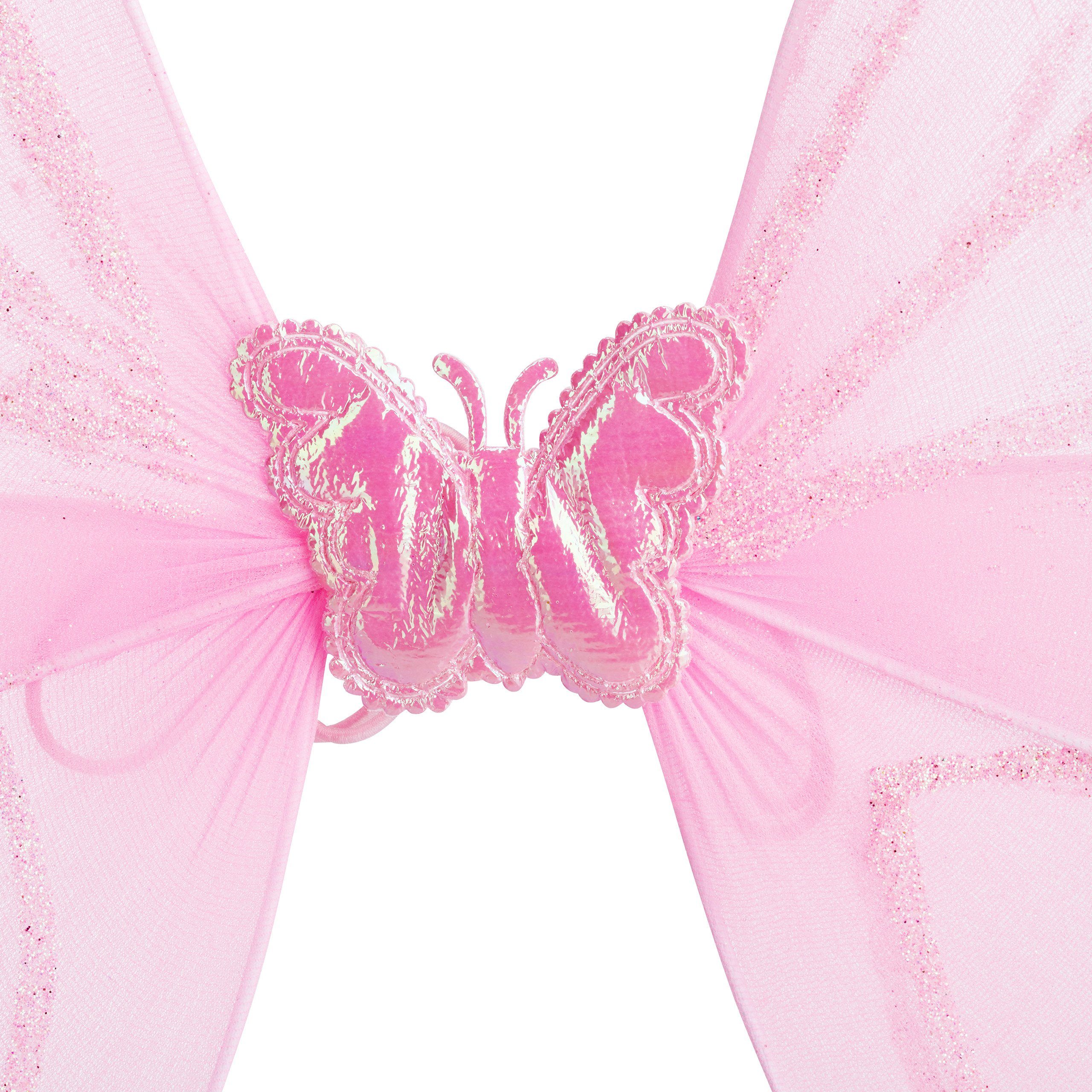 relaxdays Feen-Kostüm Feenflügel mit Zauberstab, Pink