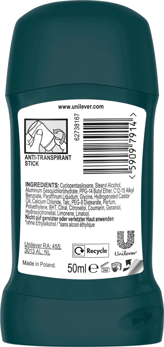 Antitranspirant Deostick Nonstop Protection Cobalt Dry, 50 ml