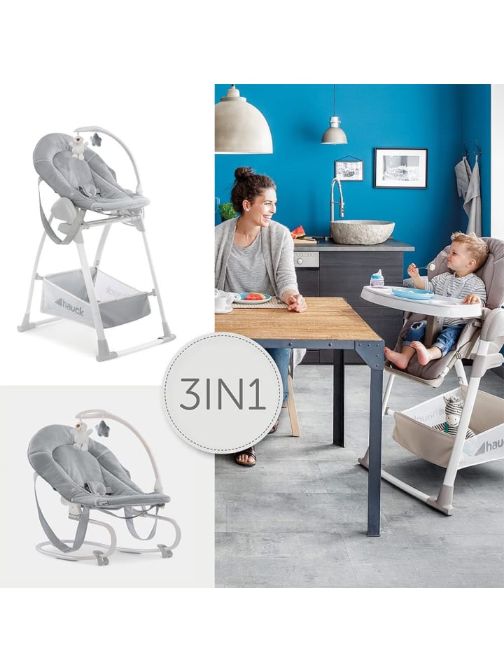 Hauck Sitn Relax 3in1 - Hochstuhl ab der Geburt, Babyliege in grau,weiss günstig kaufen onesize