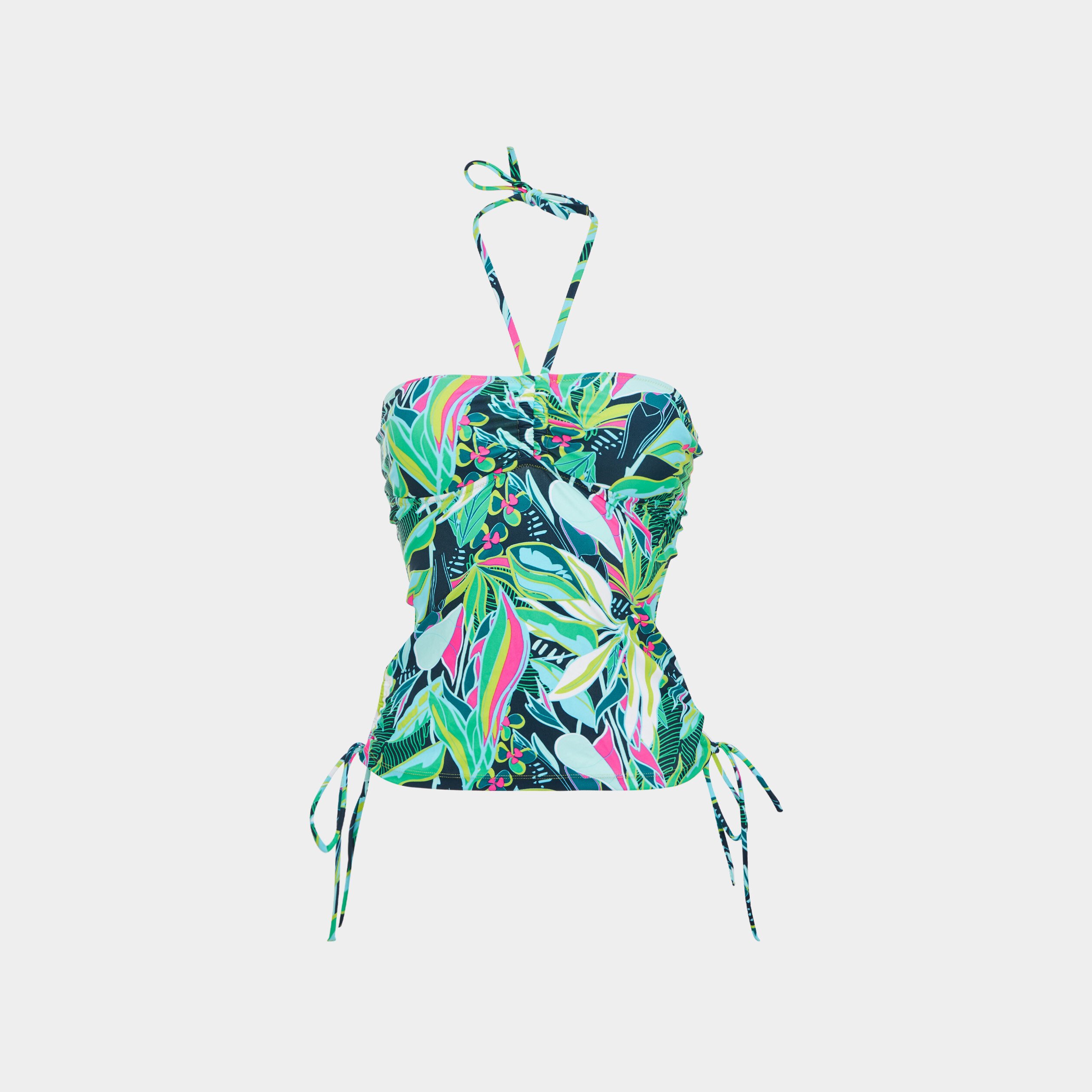 Haut de maillot de bain tankini vert femme | La Halle