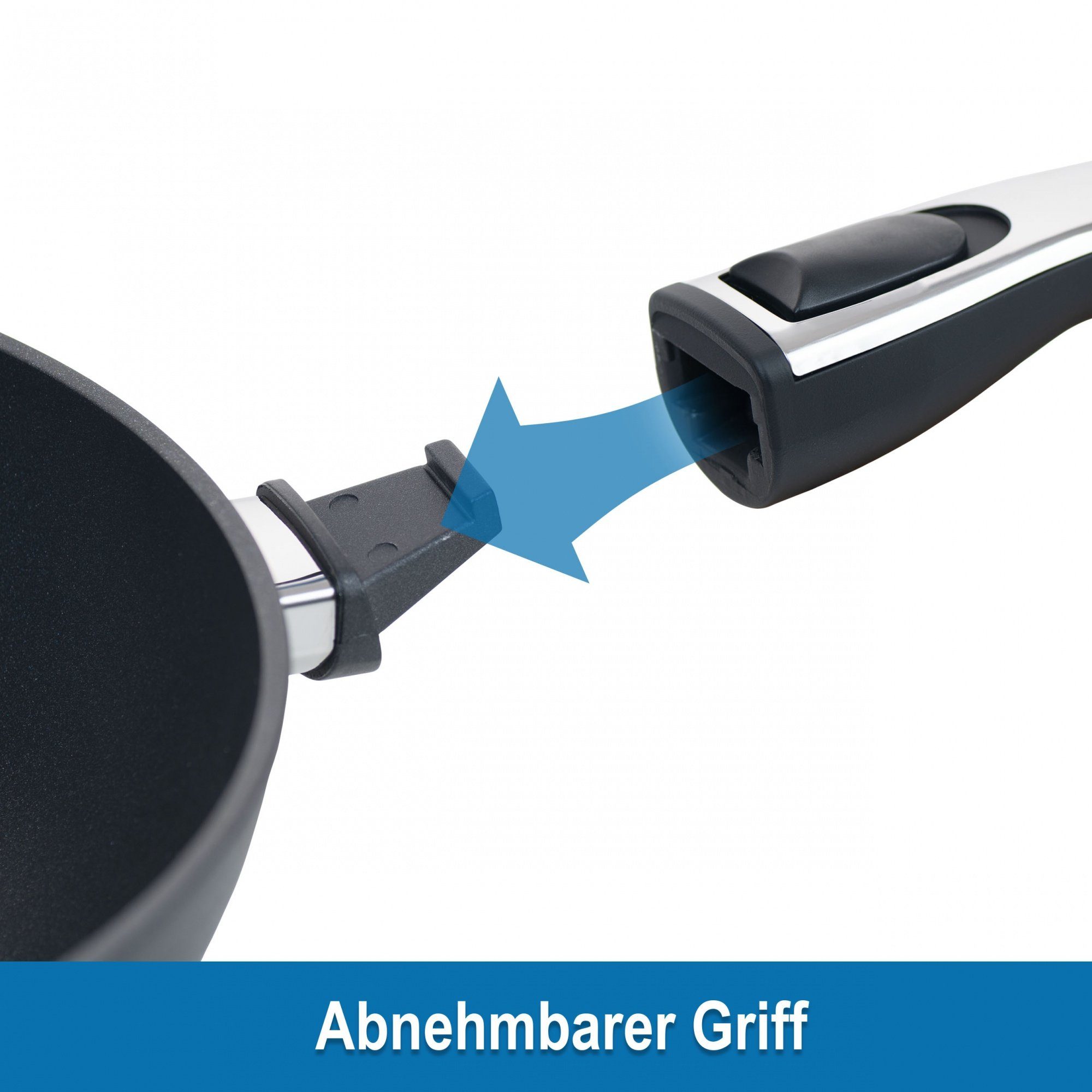 Genius Kasserolle Cerafit Plasma Stielkasserolle Ø 18 cm, Set 2-tlg., Aluminium, Edelstahl, Glas, Bakelit (Set, 1 Stielkasserolle 1 Deckel), Antihaft-Beschichtung, für alle Herdarten, induktionsgeeignet