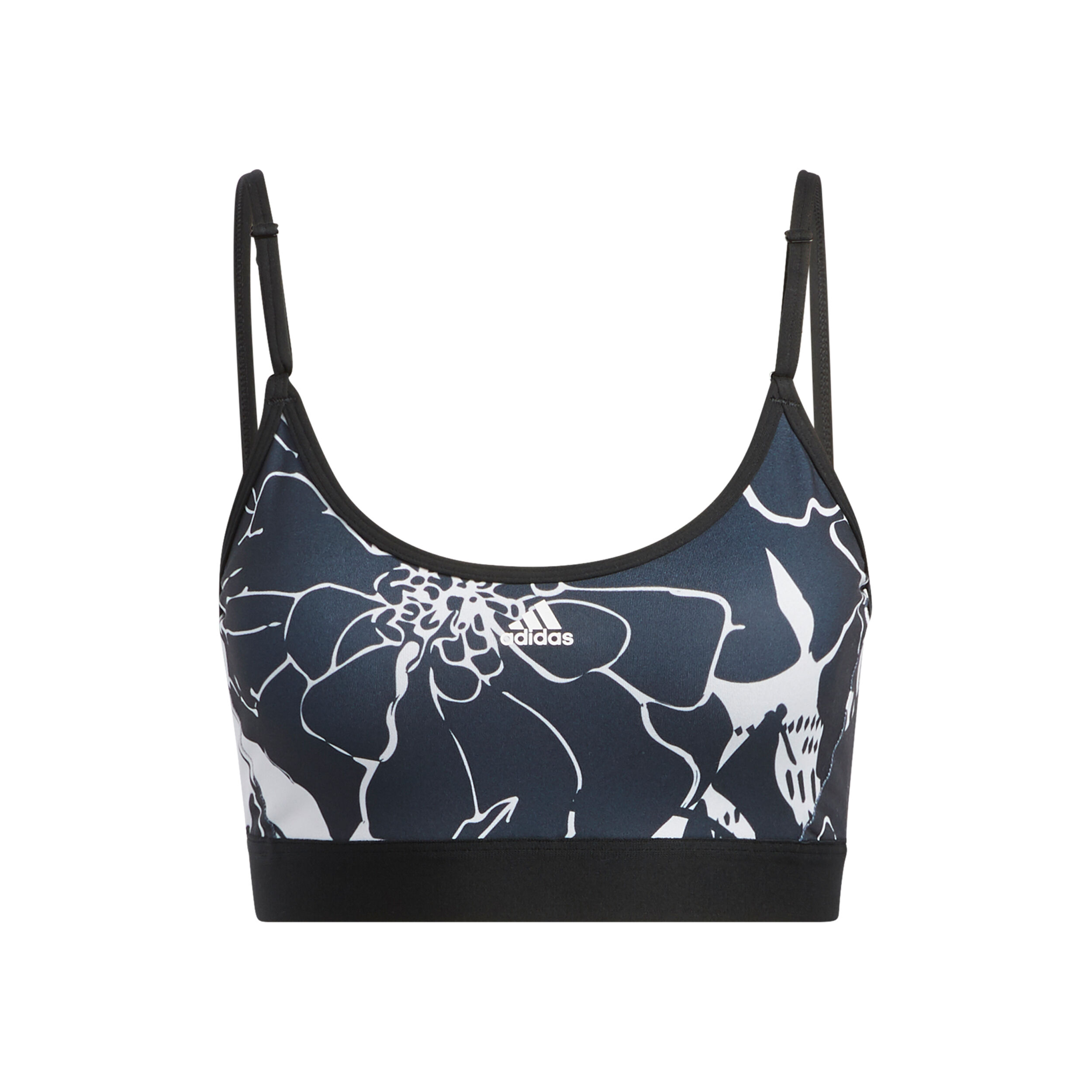 Training Flower Light-Support Sport-BH Damen - Grau, Weiß