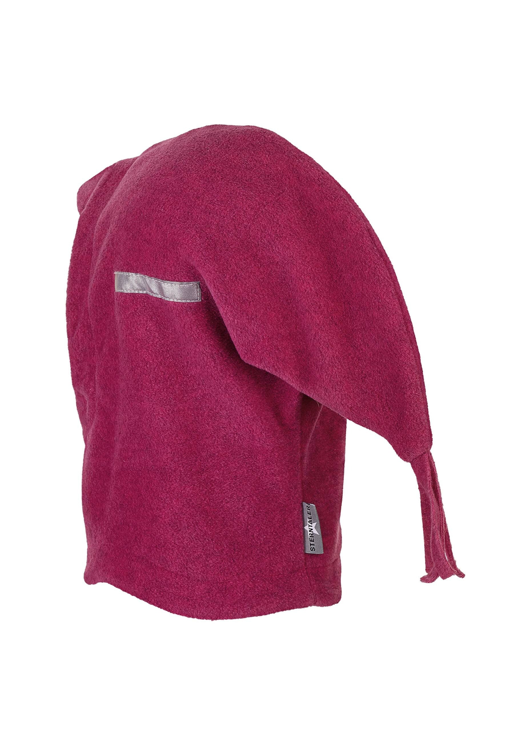 Schalmütze aus Microfleece mit Zipfel und Schirm