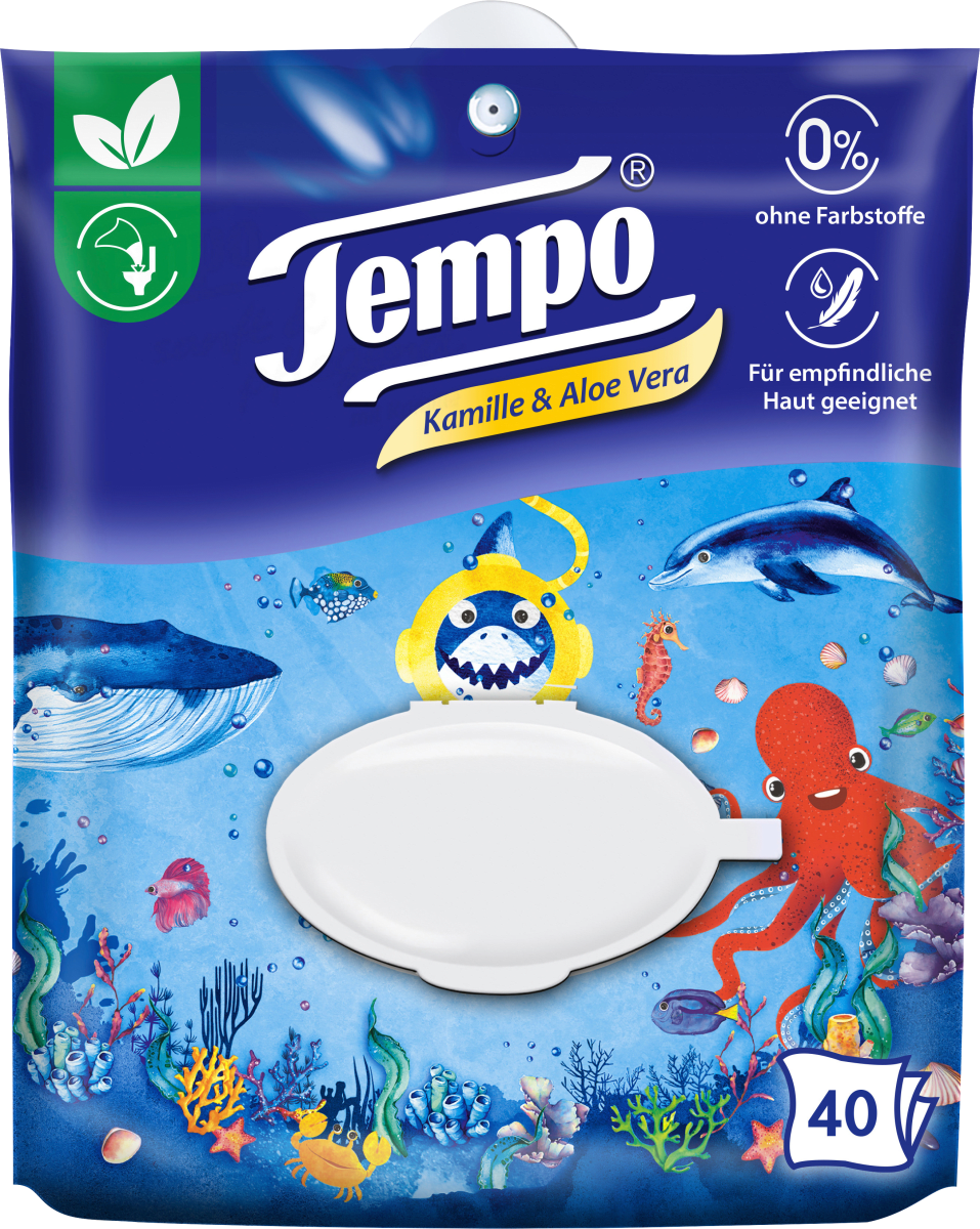 Feuchtes Toilettenpapier Sanft & Sensitiv Komfortbeutel, 40 St