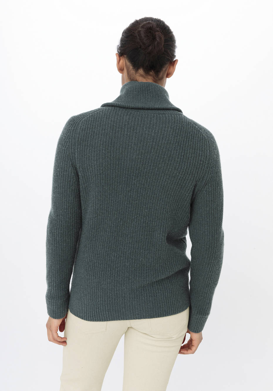 Strickjacke aus Bio-Merinowolle mit Kaschmir