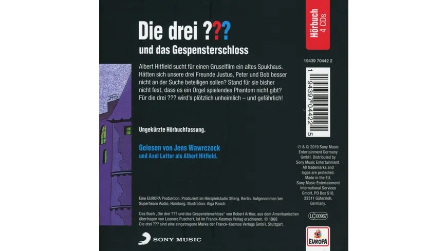 Jens Wawrczeck liest...und das Gespensterschloß