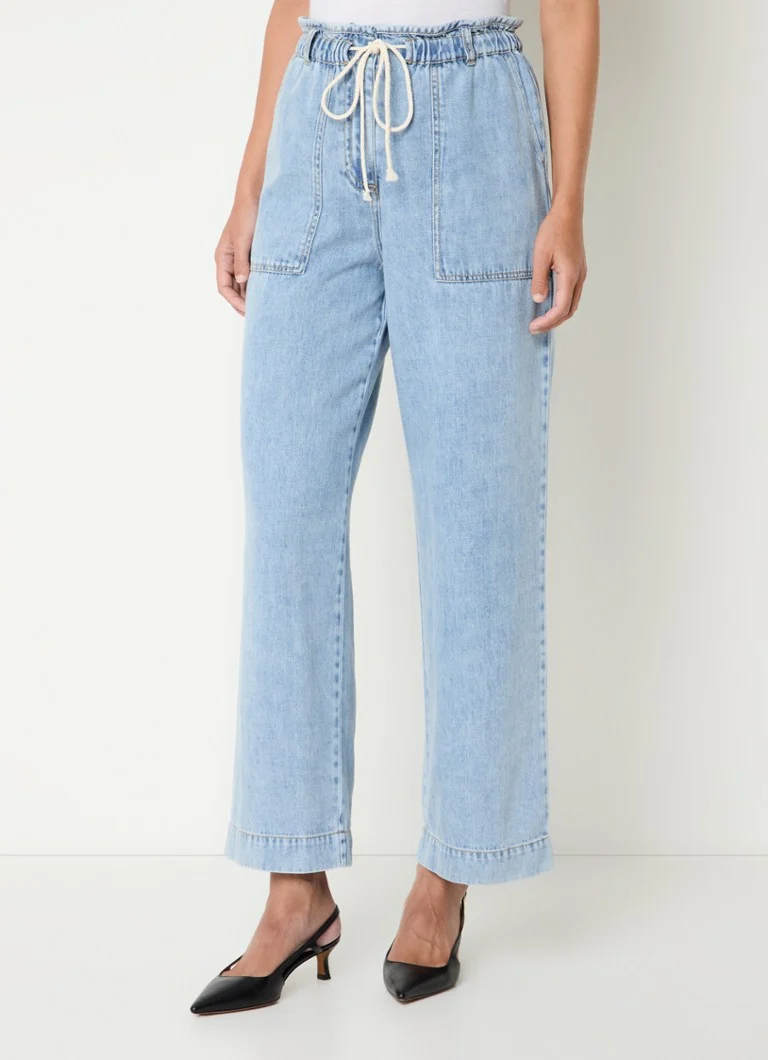 Calça jeans Rails Ryan de cintura alta e modelagem solta, em mistura de lyocell com cordão.