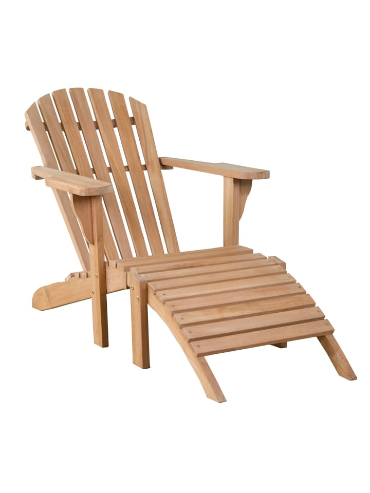 GMD Living Teak Holz Adirondack Gartenstuhl WOODIE in Natur günstig kaufen onesize