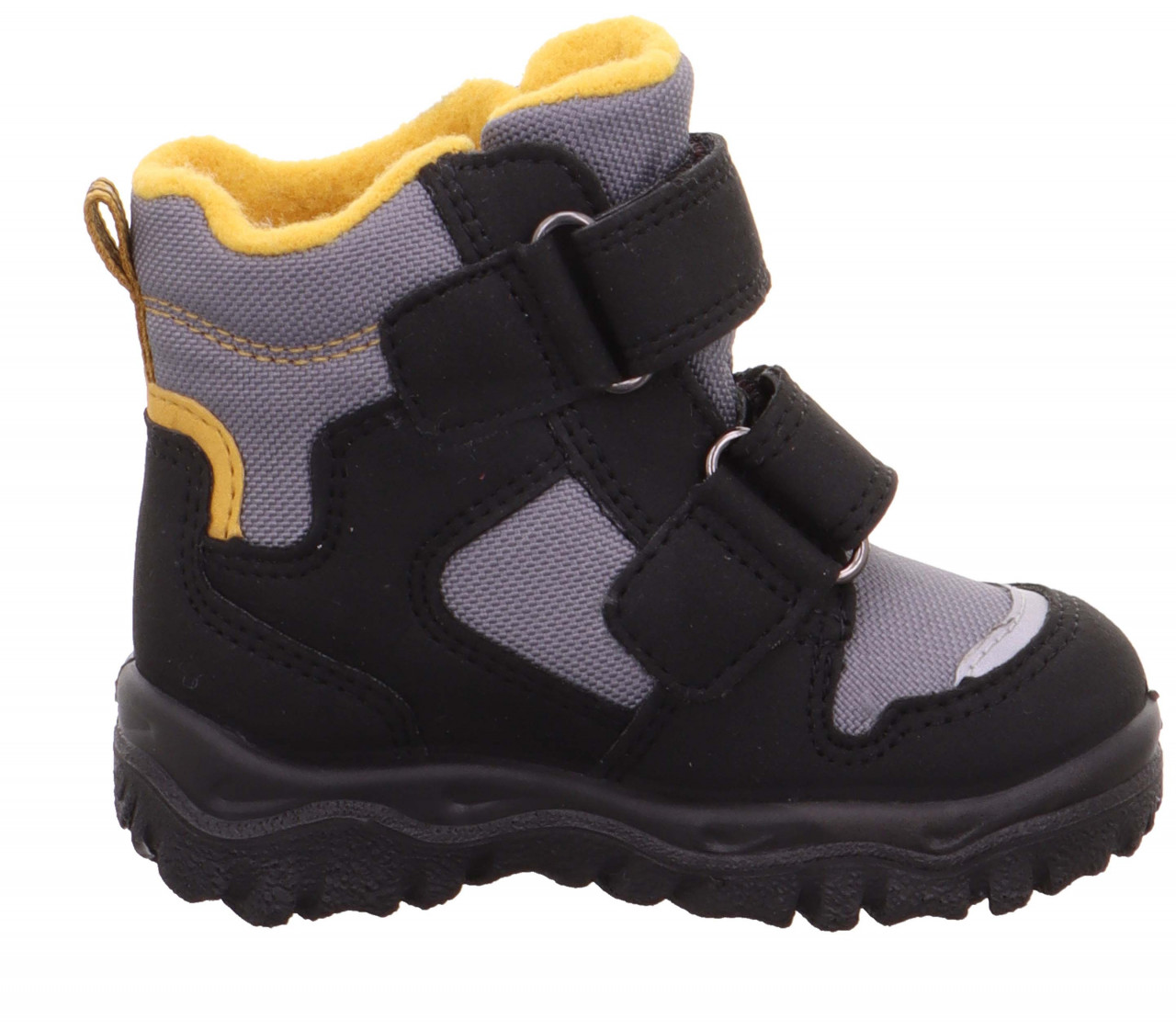 HUSKY1 - Schwarz/Gelb Boots mit Klettverschluss
