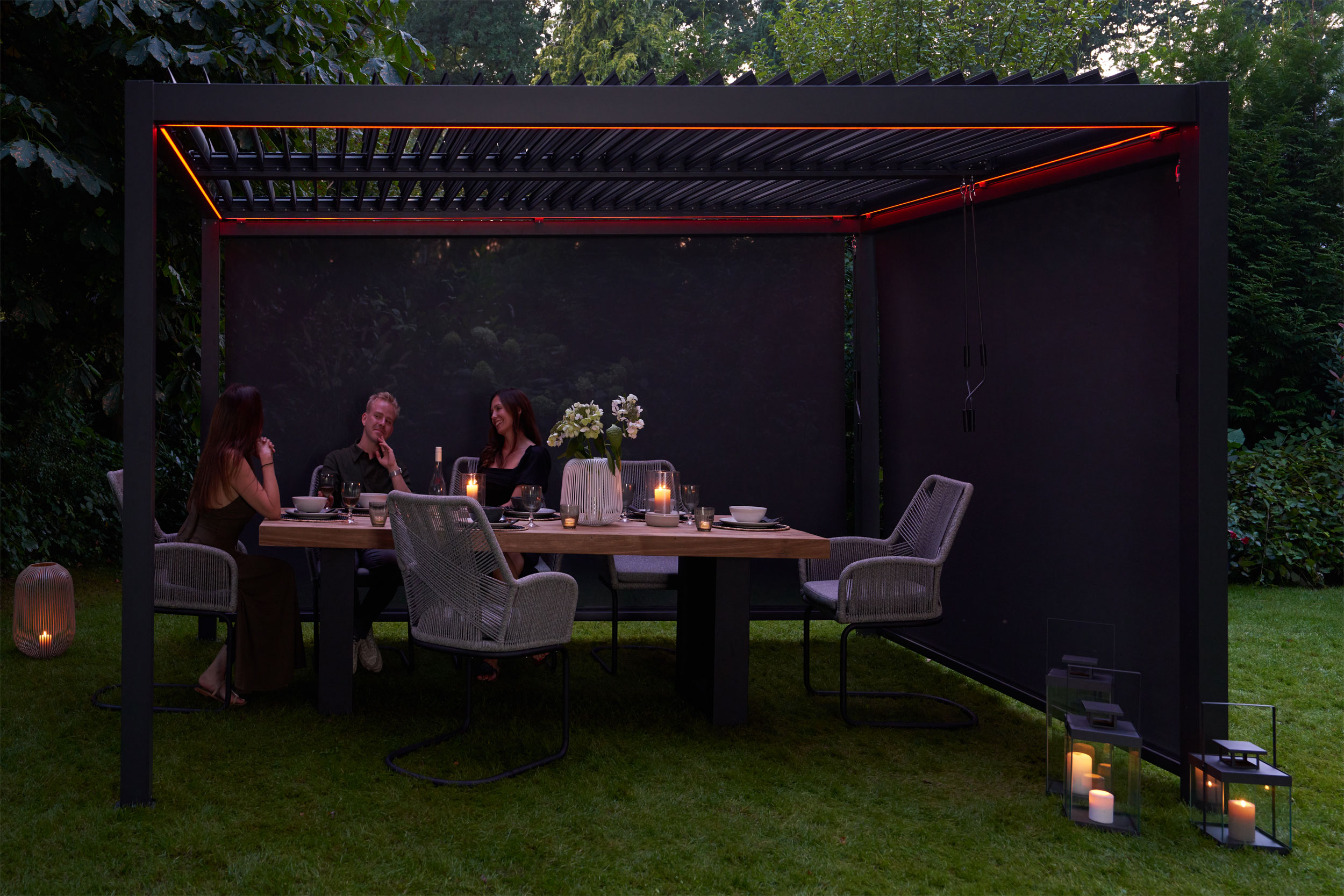 OUTDOORGartenpavillon 3x4m Anthrazit