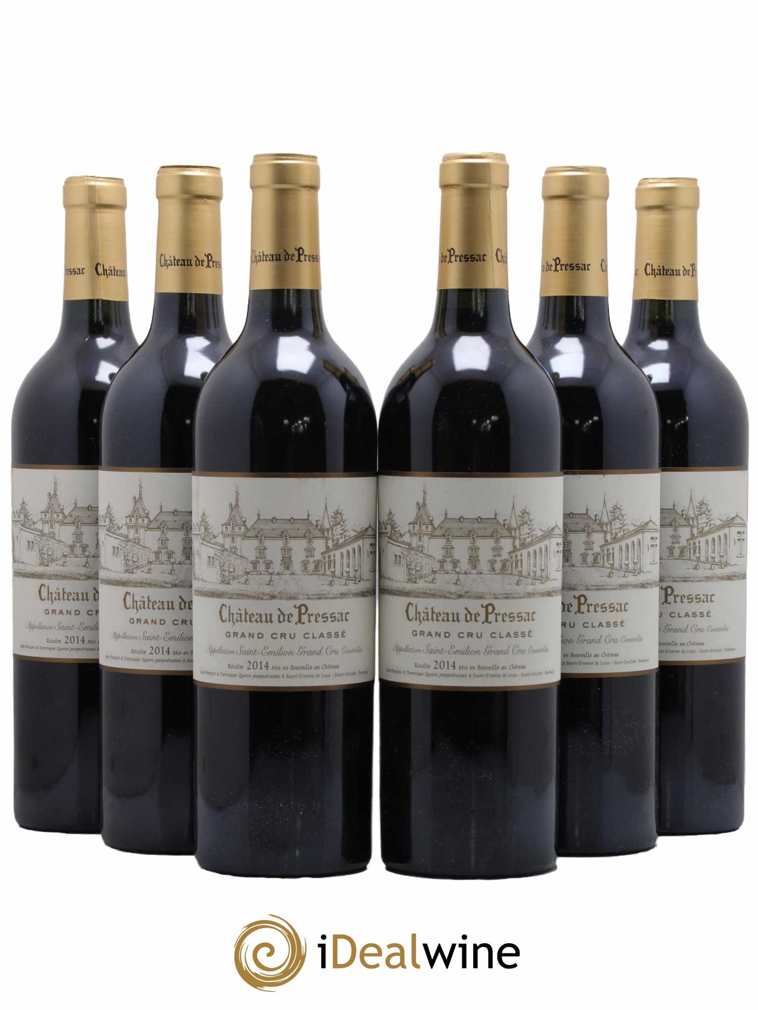 Château de Pressac Grand Cru Classé  2014 - Lot de 6 Bouteilles