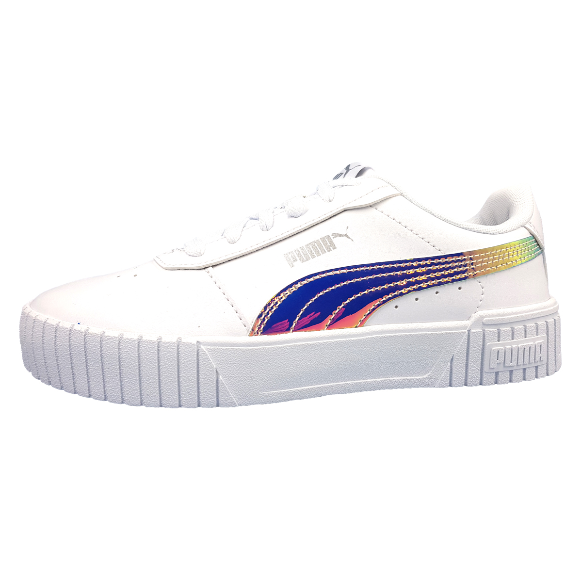 Puma Carina 2.0 Holo JR 387985-01 Weiß 01 white/blue iris-silver