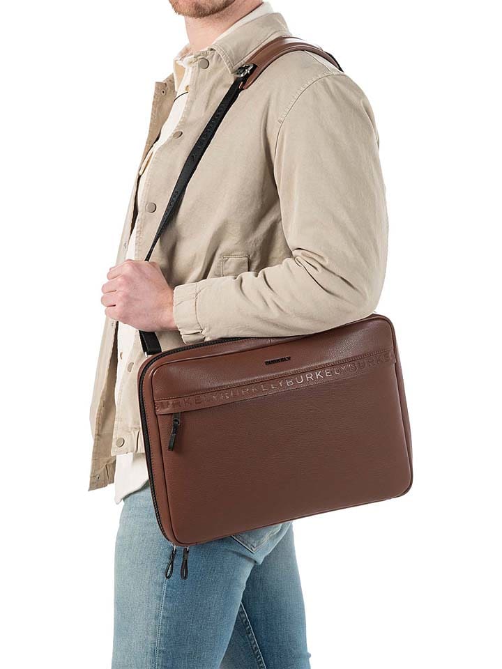 Burkely Leder-Laptoptasche in Braun - (B)39 x (H)28 x (T)4 cm günstig kaufen onesize