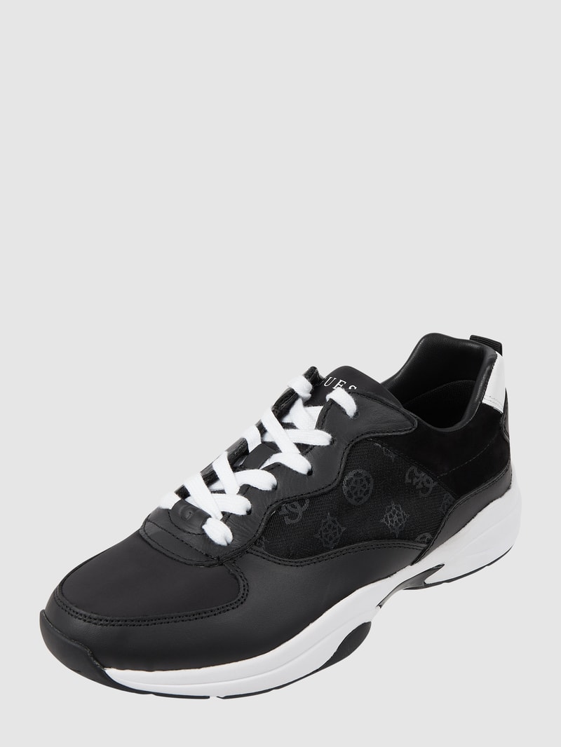 Sneaker aus Leder und Textil Modell 'Luckee' in schwarz