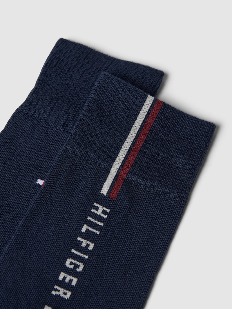 Socken mit Label-Details im 2er-Pack Modell 'GLOBAL' in dunkelblau