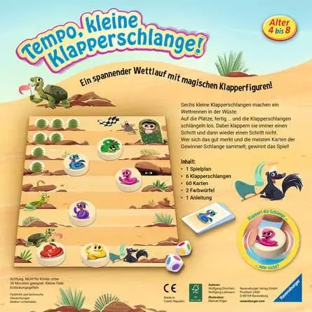 Tempo, kleine Klapperschlange! - Kinderspiel ab 4 Jahren