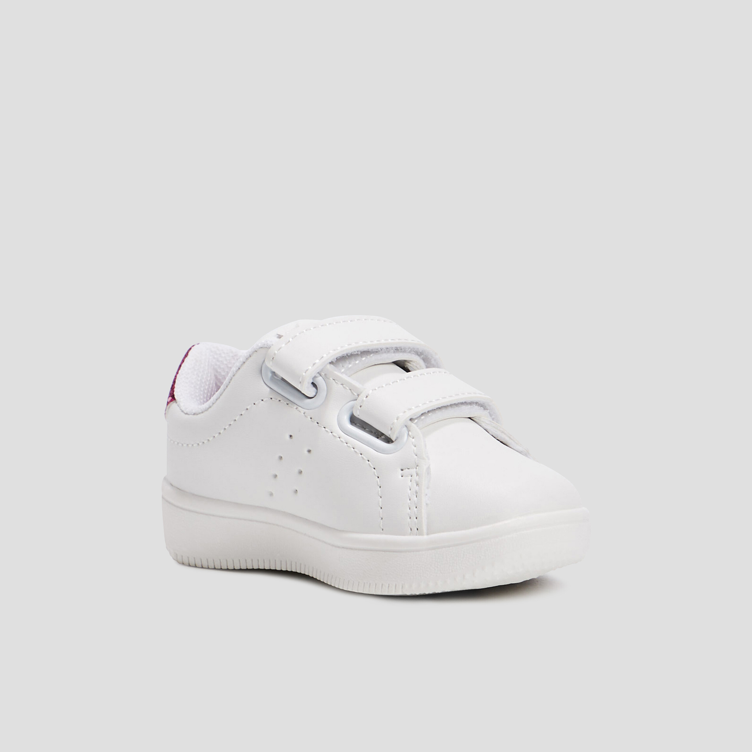Tennis à scratch blanc bébé fille | La Halle