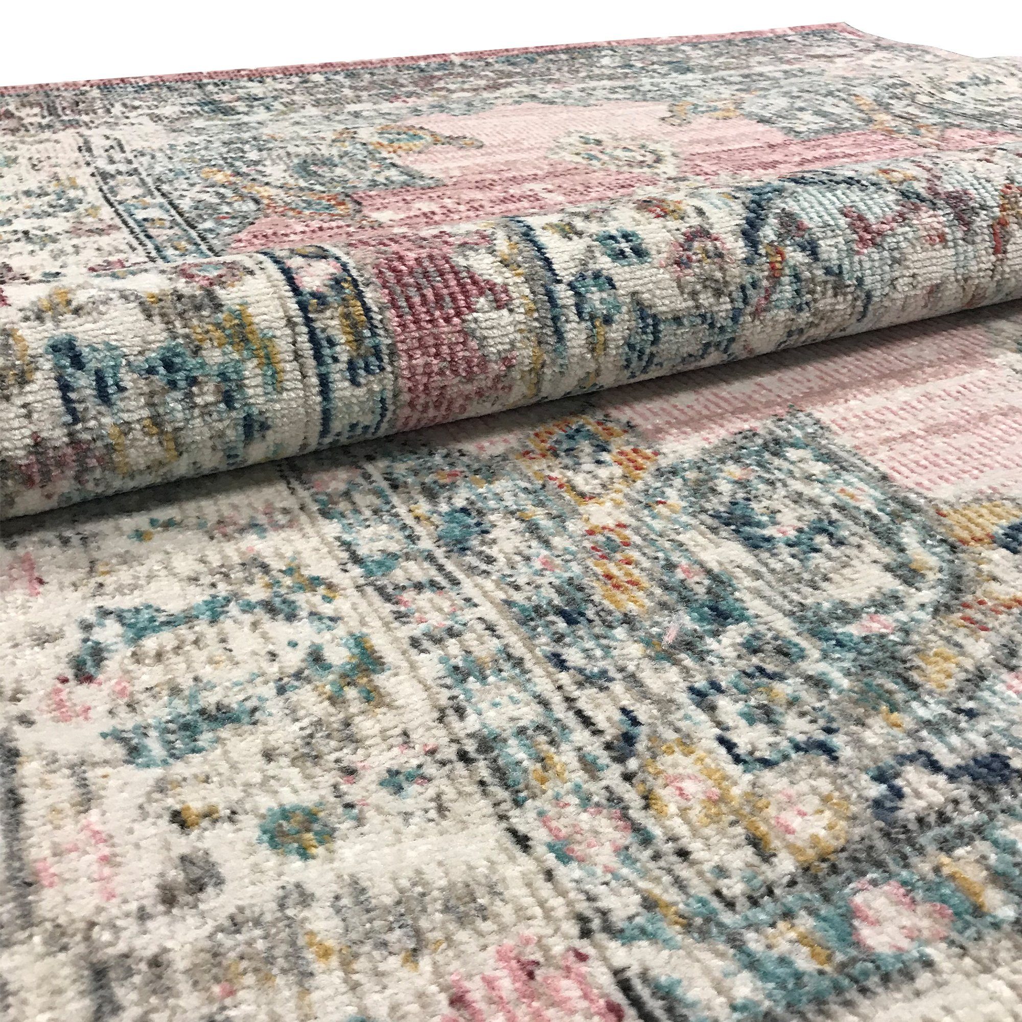 Teppich the carpet Palma robuster Teppich, Flachgewebe, modernes Design, the carpet, Rechteck, Höhe: 4 mm, Outdoor, UV-Beständig, Wetterfest, Küche, Esszimmer