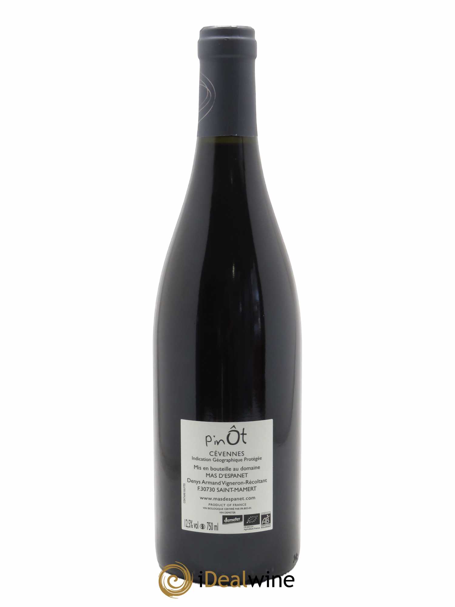 IGP Cévennes Mas d'Espanet PinÔt  2020 - Lot de 1 Bouteille