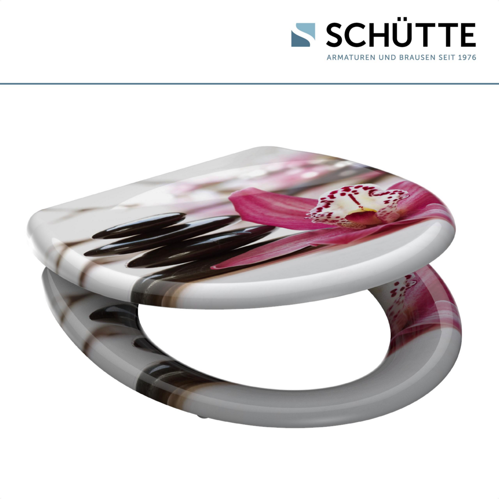 Schütte WELLYNESS WC-Sitz Duroplast, Motiv Steine