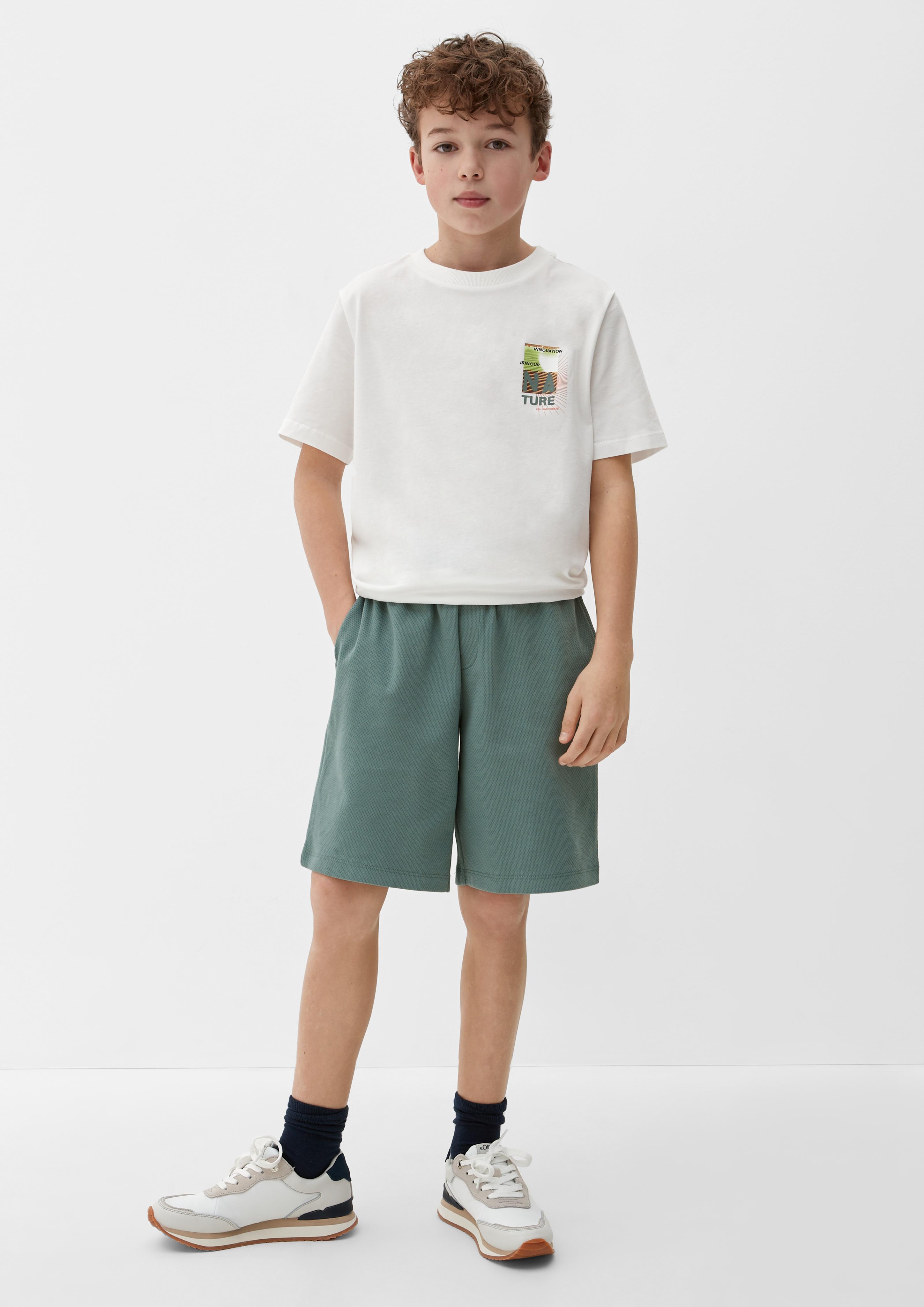 Regular: Short aus Strukturjersey  2128635-6714