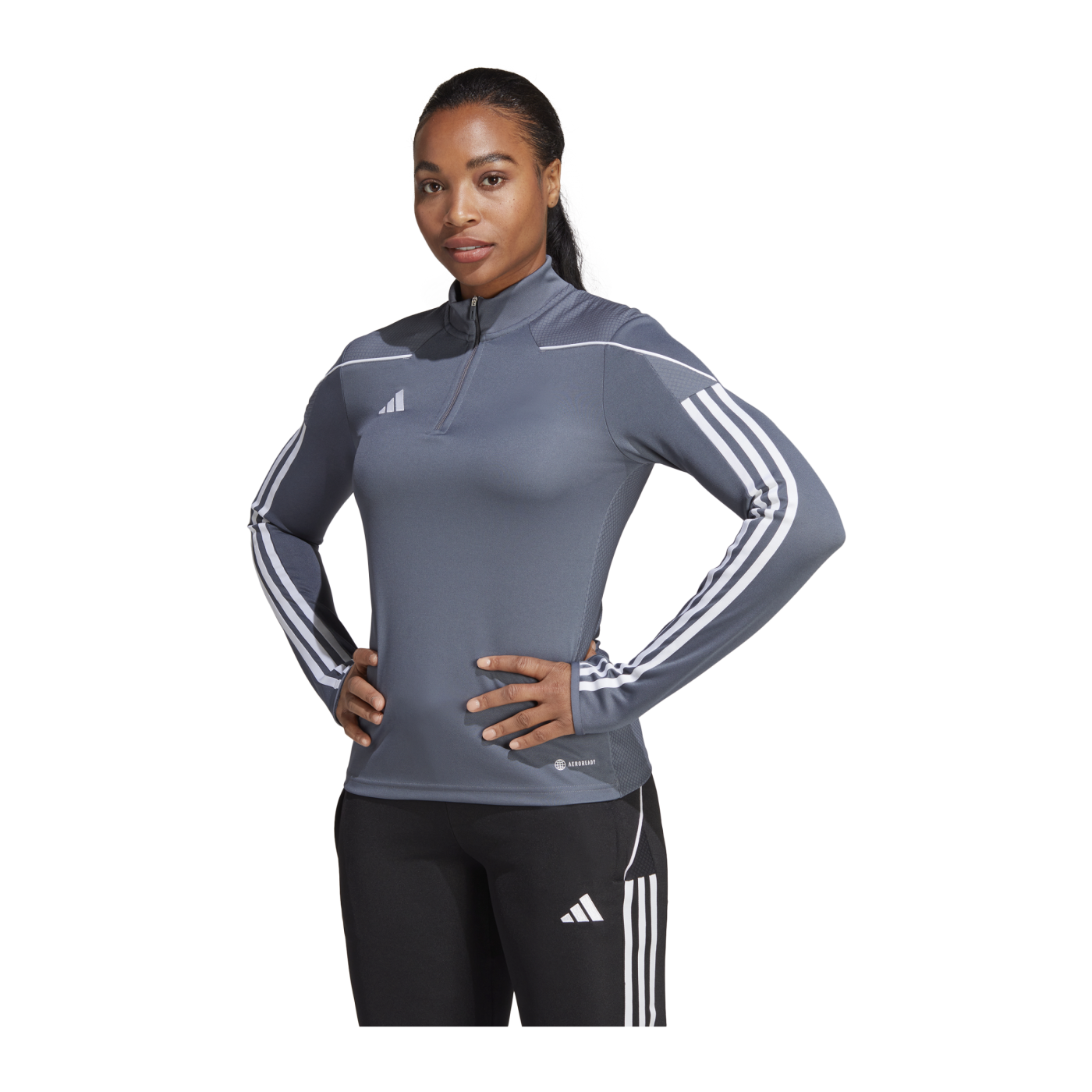 adidas Tiro 23 League HalfZip Sweatshirt Damen Grau
