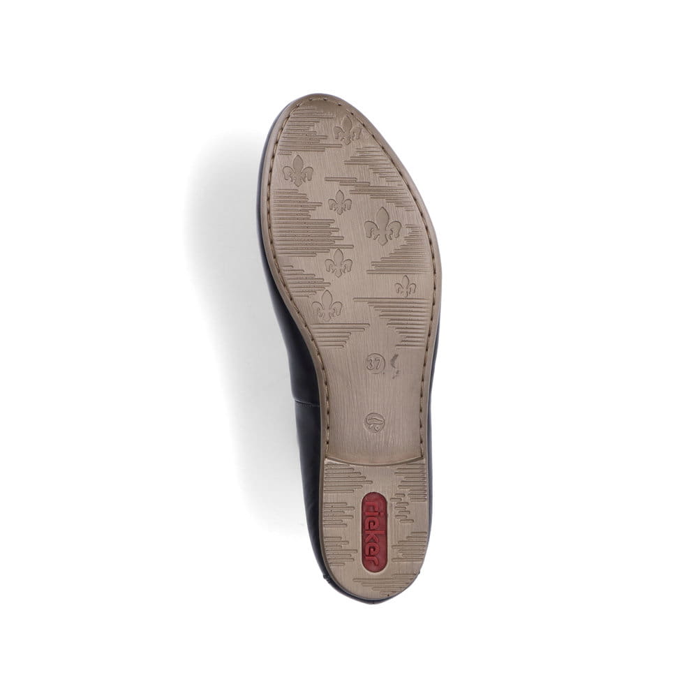 Rieker Damen Ballerinas glanzschwarz