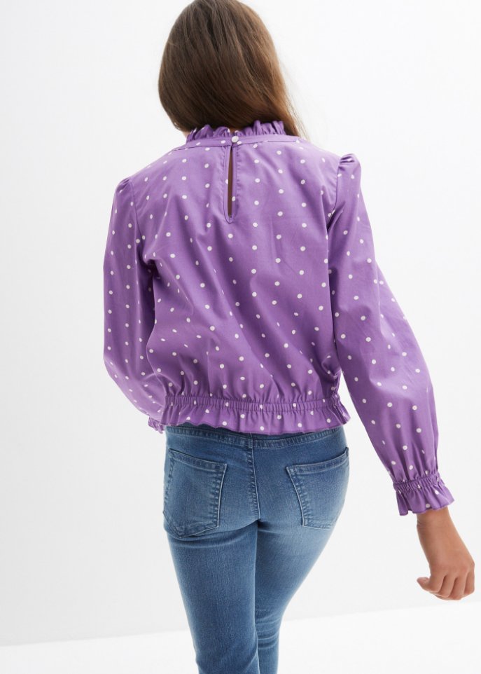 Mädchen Bluse mit Stehkragen