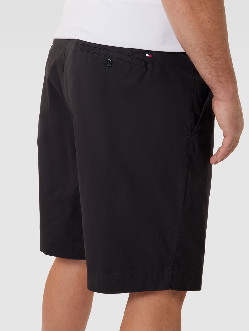 PLUS SIZE Chino-Shorts mit Stretch-Anteil Modell 'MADISON' in schwarz