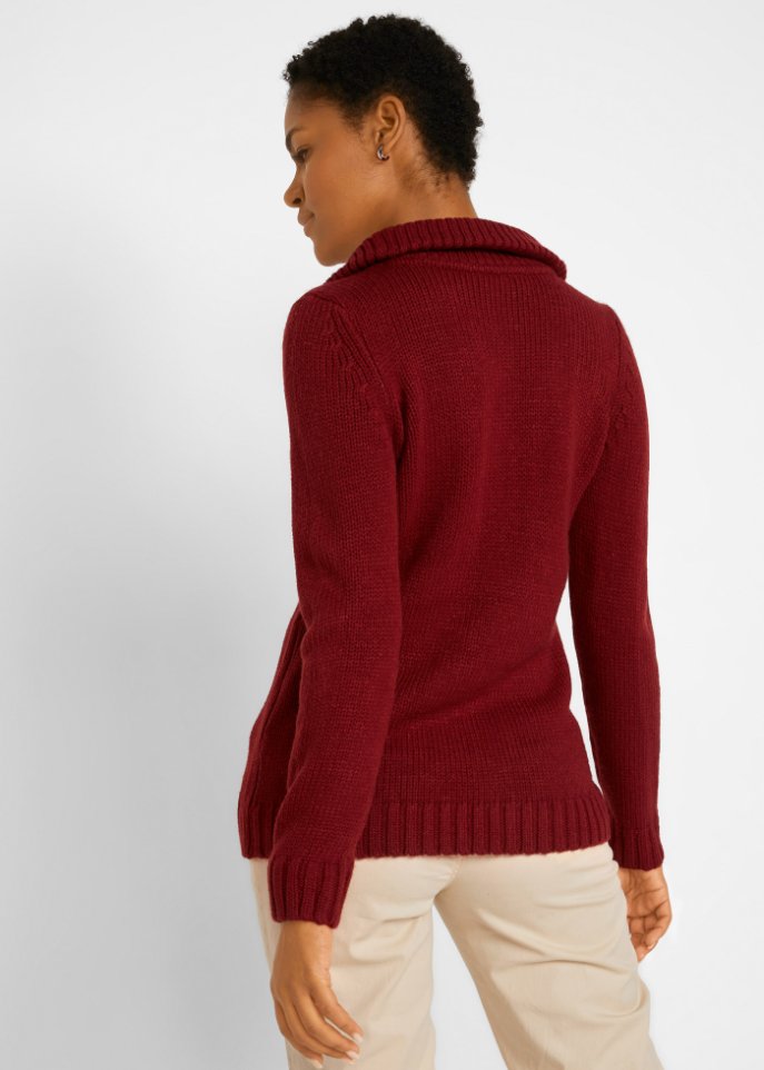 Troyer Pullover mit Zopfmuster