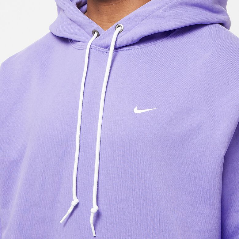 NIKE Solo Swoosh French Terry Pullover Hoodie space purple/white