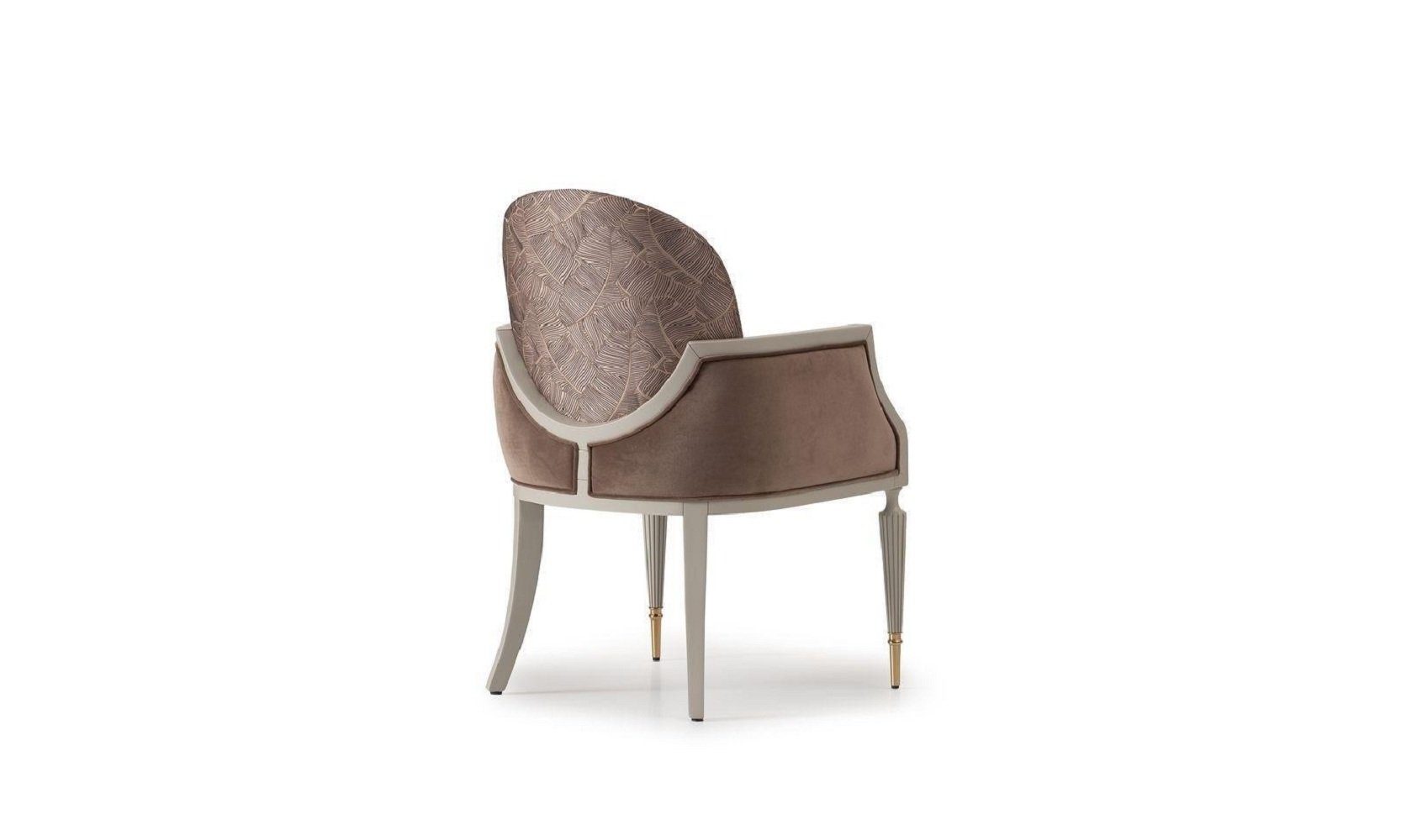 JVmoebel Esszimmer-Set Essgruppe Essecke Esstisch Stühle 9tlg Esszimmer Beige Holz Anrichte, (9-St., 1x Esstisch + 6x Stühle + 1x Sideboard + 1x Spiegel), Made in Europa