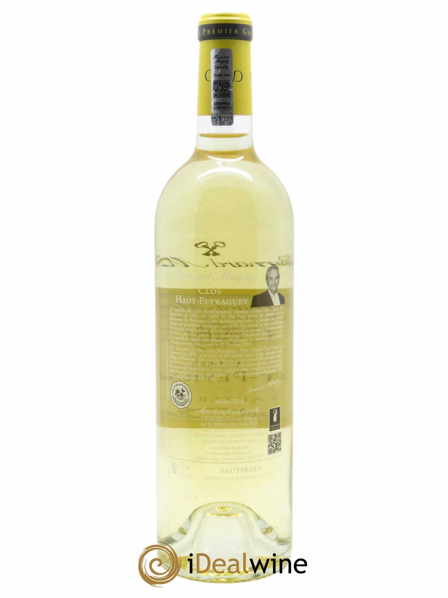 Clos Haut Peyraguey 1er Grand Cru Classé (CBO à partir de 6 BTS) 2020 - Lot de 1 Bouteille