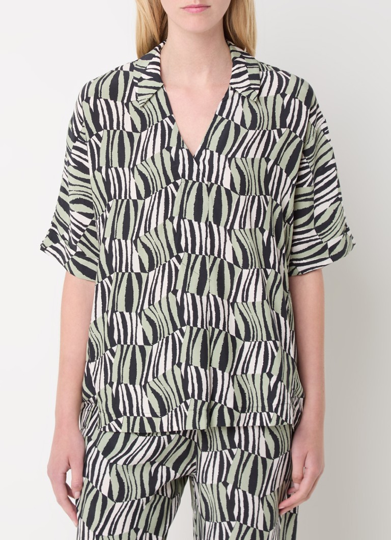 Whistles  Checkerboard tuniek met print en V-hals