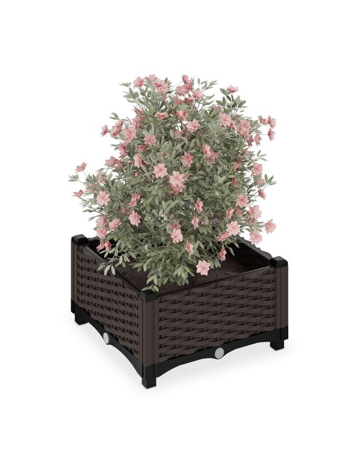 relaxdays Pflanzkübel in Braun - (B)40 x (H)23 x (T)40 cm günstig kaufen onesize