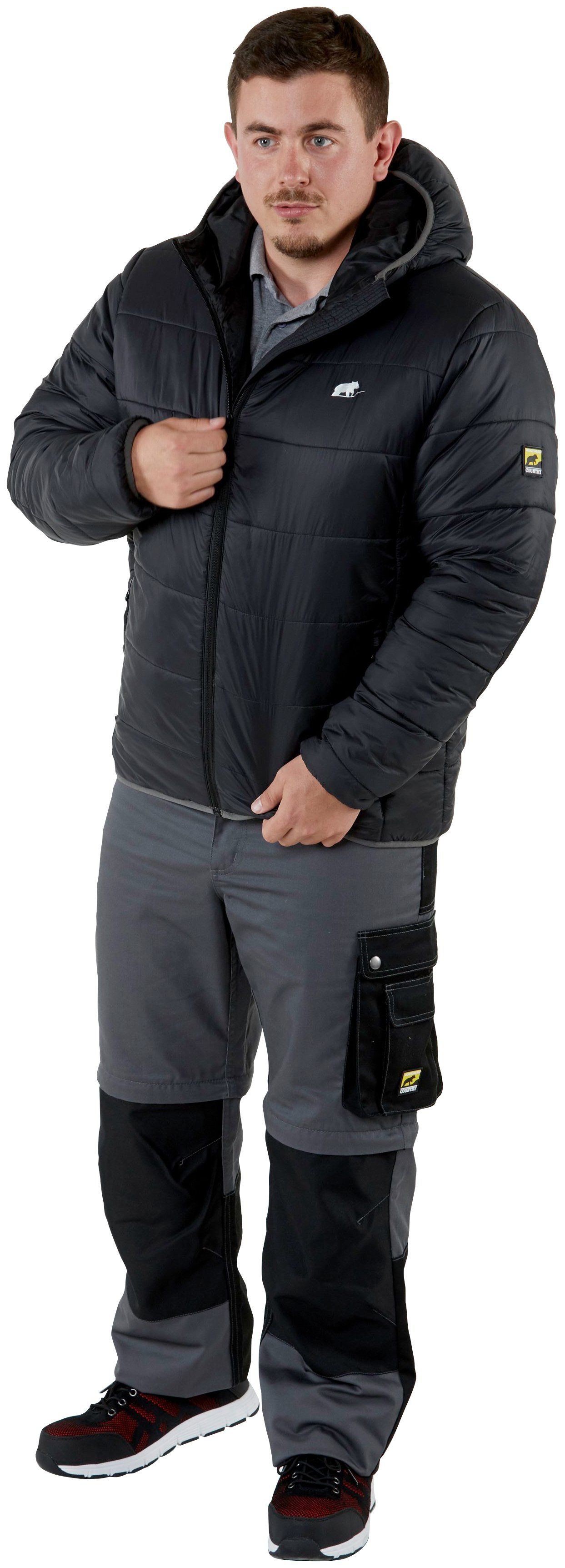 Northern Country Arbeitshose Worker (verstärkter Kniebereich, Beinverlängerung möglich, 8 Taschen) mit Zipp-off Funktion: Shorts und lange Arbeitshose in einem